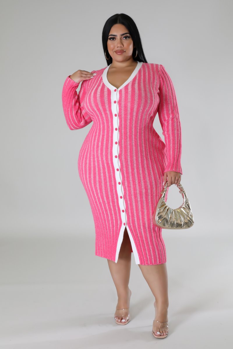 Pink Sweater Dress