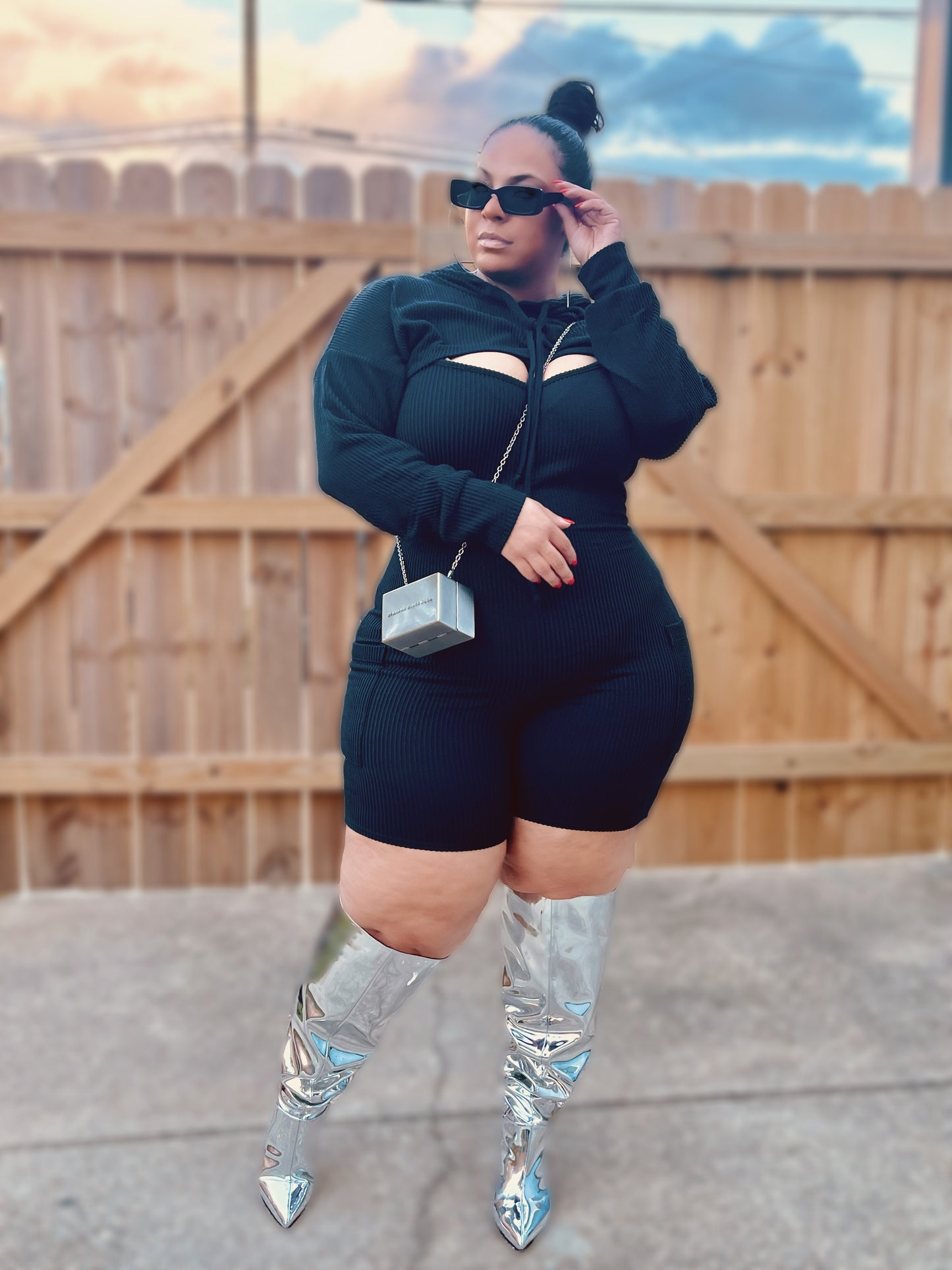 Black Plus Size Romper