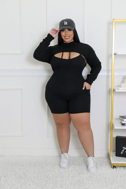 Black Plus Size Romper